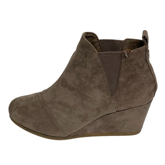 Dunes Zoey Wedge Fox Ankle Booties‎ Brown Casual Shoes Womens 7.5M - Picture 1 of 11